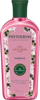 Shampoo Phytoervas Lisos Flor de Cerejeira e Açaí